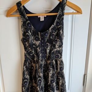 Peacock print sundress